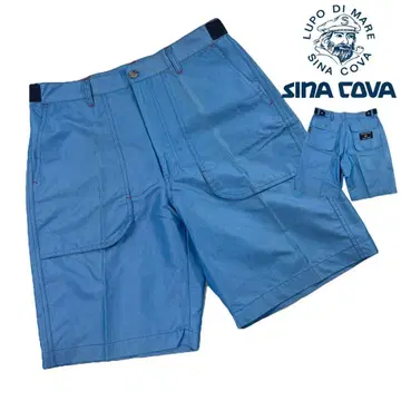 컨디션 최상 SINA COVA 하프 팬츠 숏팬츠 사이즈 S 블루 스카이블루