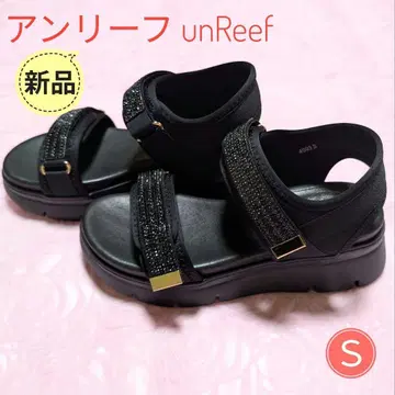 새상품 unReef 벨크로 스트랩 샌들 (블랙) S