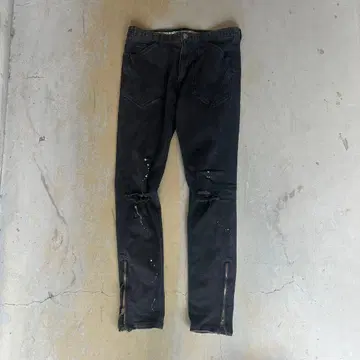 넘버나인 스키니 데님 청바지 음표 테이프