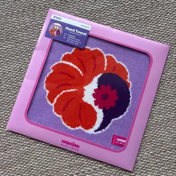 [새상품] PLAZA 하와이안항공 셔닐 타월 손수건
