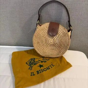 IL BISONTE 일비종떼 바스켓백 원형 핸드백 가죽