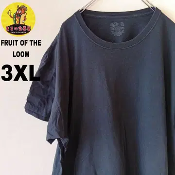 USA 구제 의류 FRUIT OF THE LOOM 무지 T셔츠 3XL 블랙
