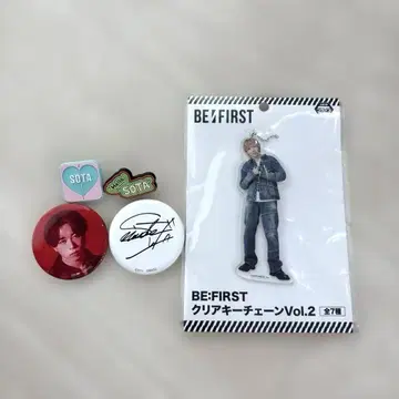 BE:FIRST SOTA 클리어 키체인 캔뱃지 세트
