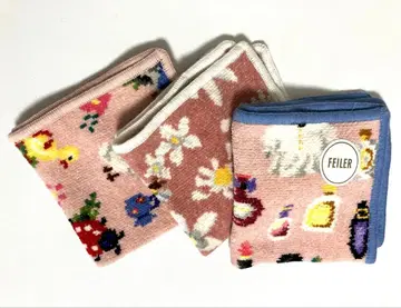페이러 손수건 FEILER 하네다 공항 한정판 핑크 계열 3종 세트