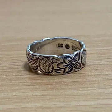 하와이안 주얼리 실버 925 5.5mm 플루메리아 스크롤