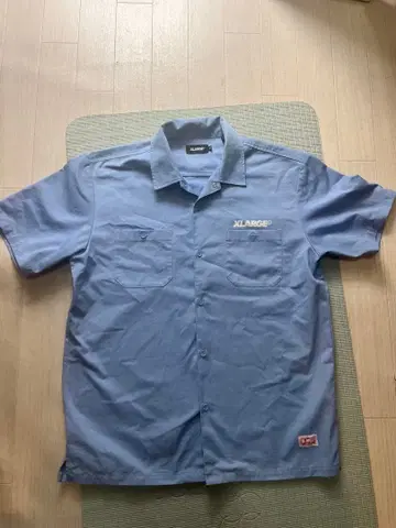 XLARGE 라이트 블루 반팔 워크 셔츠 XL