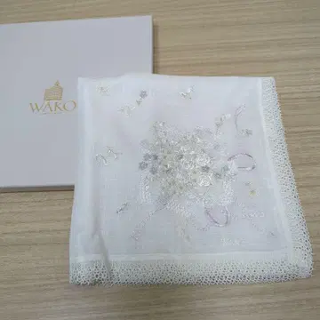WAKO 와코 손수건 레이스 자수