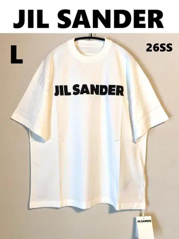 26SS [ 새상품 ] JIL SANDER 질 샌더 로고 T셔츠 화이트 컬러 L