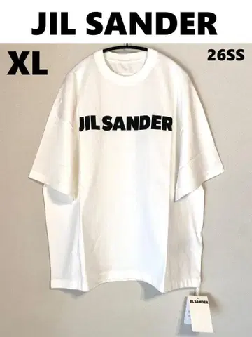 26SS [새상품] JIL SANDER 질 샌더 로고 T셔츠 화이트 컬러 XL