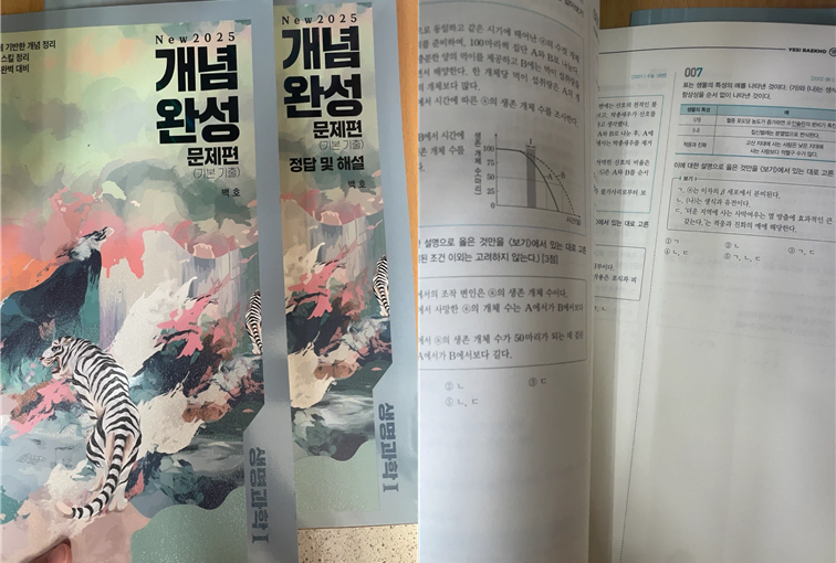 2025 백호 생명과학1 개념완성 문제편, 24년1월(4판) (기본기출)