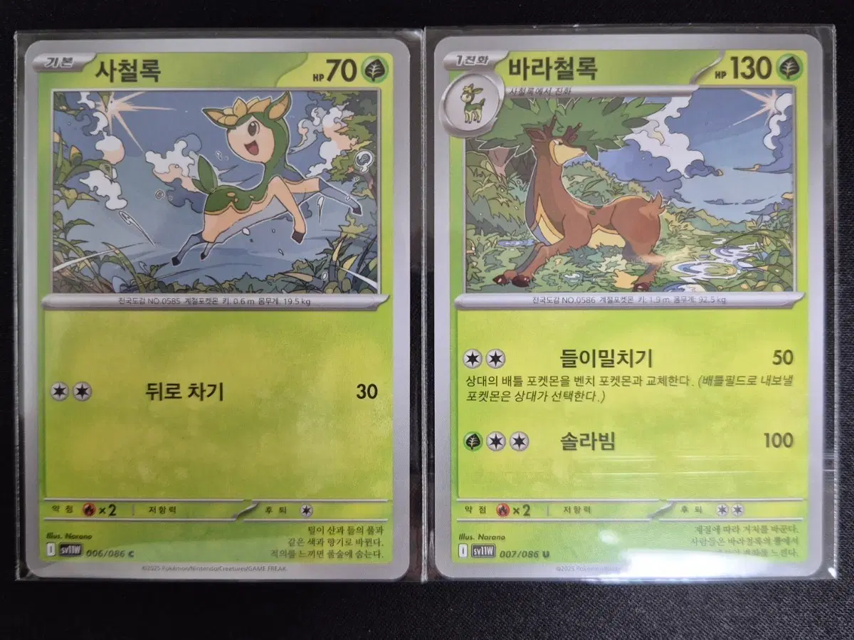 사철록/바라철록 포켓몬 카드