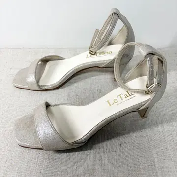 새상품급 루탈론 펌프스 오픈토 스퀘어 앵클 스트랩 22.5cm