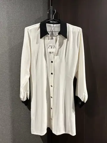 [ 미사용 새상품 ] ZARA 바이컬러 시어 드레스
