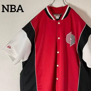 NBA USA 바스켓 반팔 버튼 셔츠 스포츠 스트릿 구제 의류 XL 빨검