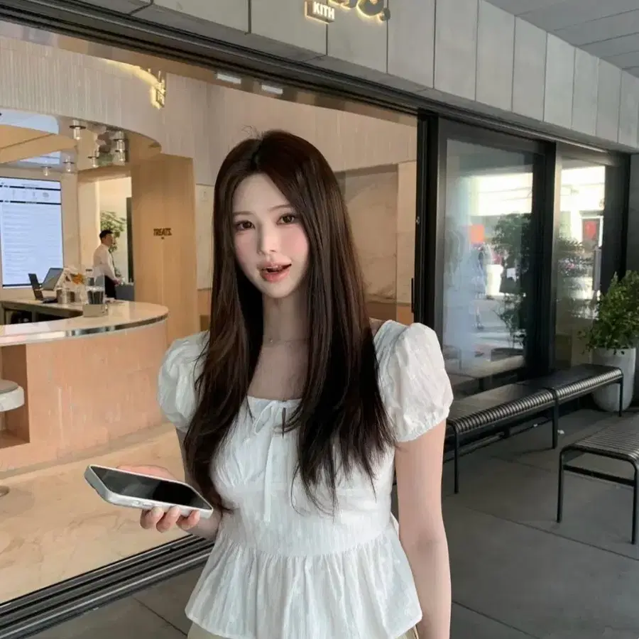 샵미네트 블루밍 블라우스