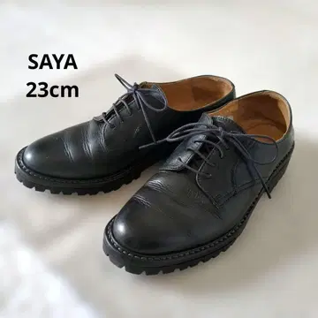 SAYA 레이스업 슈즈 스트링 슈즈 블랙 23cm