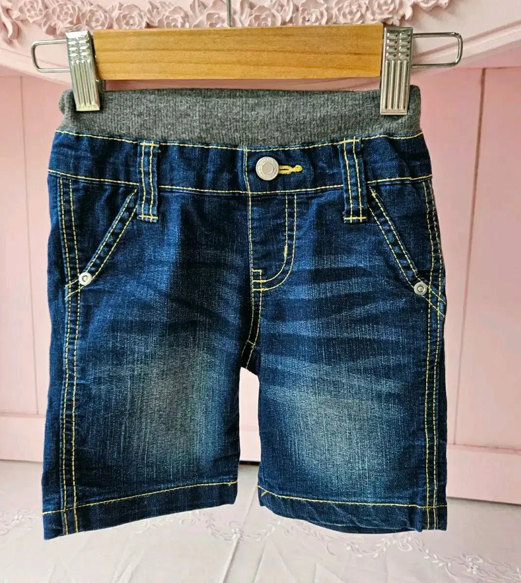 90 데님 반바지 바지