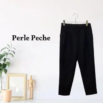 zG2042 [ S ] Perle Peche 캐주얼 팬츠 테이퍼드 깔끔한