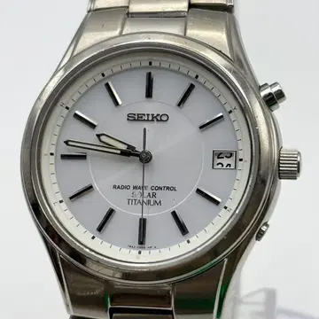 작동/하자품 SEIKO 전파 솔라 7B42-0AN0 남성용 손목시계 티타늄