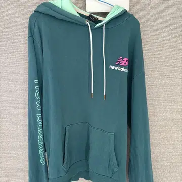 뉴발란스 풀오버 후드티 그린 M