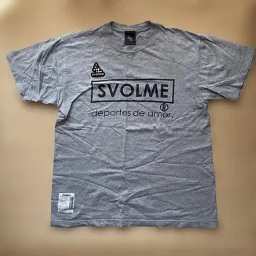 SVOLME 로고 프린트 T셔츠 그레이