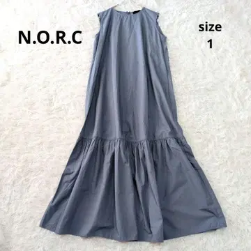 미 실루엣 N.O.R.C 노크 티어드 롱 원피스 코튼 1