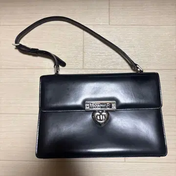 MOSCHINO 하트 모티브 핸드백 블랙