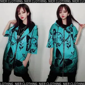 [정크제품] NieR DOUBLE ZIP PARKA [BUTTERFLY]