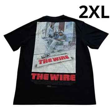 THE WIRE 포토 프린트 T셔츠 2XL 블랙 영화 드라마