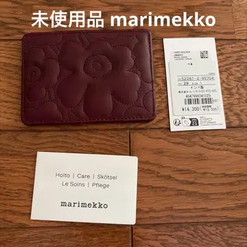 미사용품 marimekko 마리메꼬 우니코 가죽 패스케이스 카드 케이스