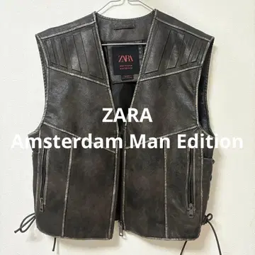 ZARA 암스테르담 맨 에디션 인조 가죽 베스트