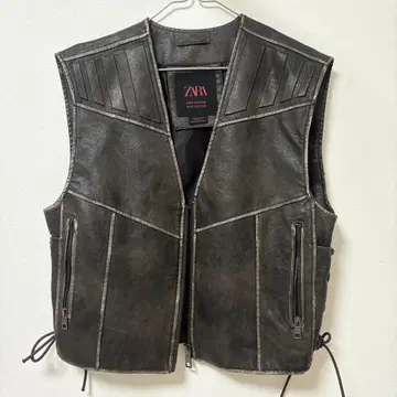 ZARA 암스테르담 맨 에디션 인조 가죽 베스트