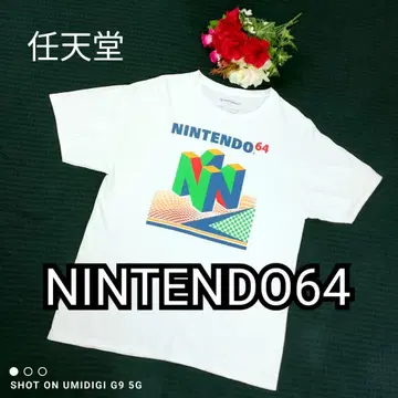 [ 구하기 어려움 ] Nintendo 64 T셔츠 L 공식 라이선스 상품 화이트 닌텐도