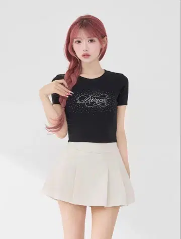 Darich 로고 비쥬 엔젤 모티브 T셔츠 [ black ]