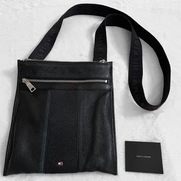 TOMMY HILFIGER 소가죽 바디백 숄더백 블랙 2way