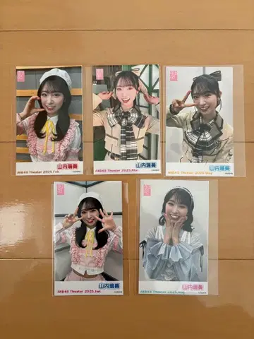AKB48 야마우치 미즈키 핑퐁 혜택 폴라로이드 5장 세트