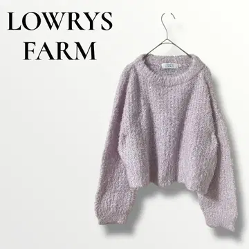 로리즈팜 LOWRYSFARM 샤기 니트 라이트 핑크 M