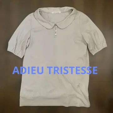 ADIEU TRISTESSE 둥근 카라 반팔 T셔츠 티셔츠