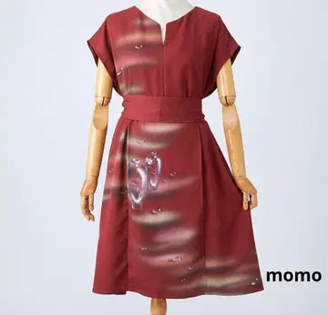 SALE! 순수 실크 호몬기 허리 리본 포함 턱 들어간 원피스 기모노 리메이크