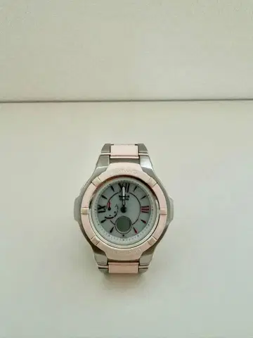 CASIO Baby-G 손목시계 핑크 계열 메탈 벨트