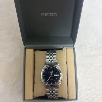 [ 새상품급 ] SEIKO 자동 와인딩 손목시계 블랙 다이얼