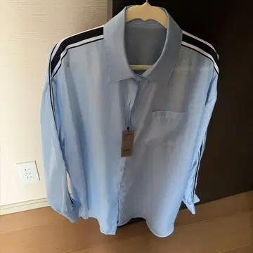 JEANASIS 스카이블루 긴팔 시어 셔츠 프리 사이즈