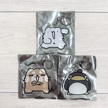 카라메루야 랜덤 아크릴 키링 고양이 구룬 펭귄 3종 세트