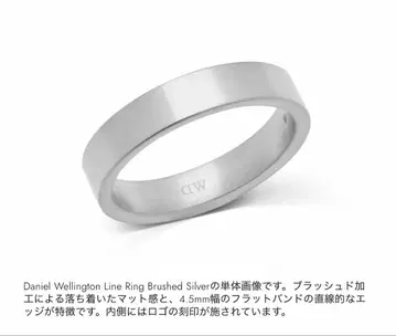 Line Ring Brushed Silver 4.5mm