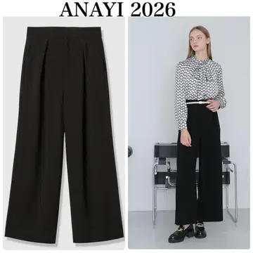 ANAYI 아나이 더블 크로스 턱 와이드 팬츠 이번 시즌 2026