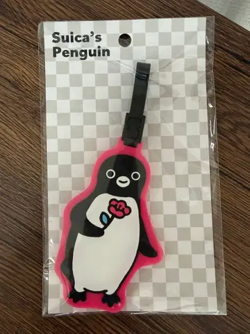 Suica 펭귄 러기지 택 꽃과 펭귄