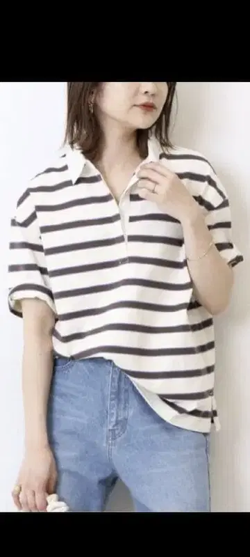 슬로브 이에나 멀티 보더 라거 셔츠
