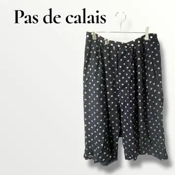 Pas de calais 파드칼레 하프 팬츠 도트 무늬 블랙 M