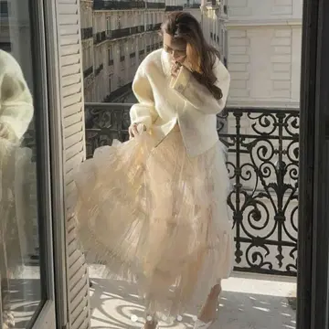 택없는 새상품 THE TOE Heracles Tulle Skirt S