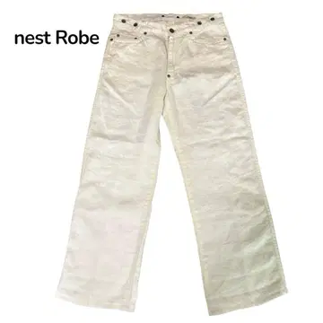새상품급 nest Robe 린넨 팬츠 아이보리 신치 벨트 2